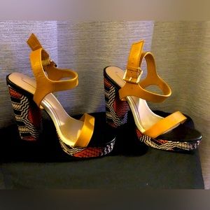 5 inch chunky heel sandal